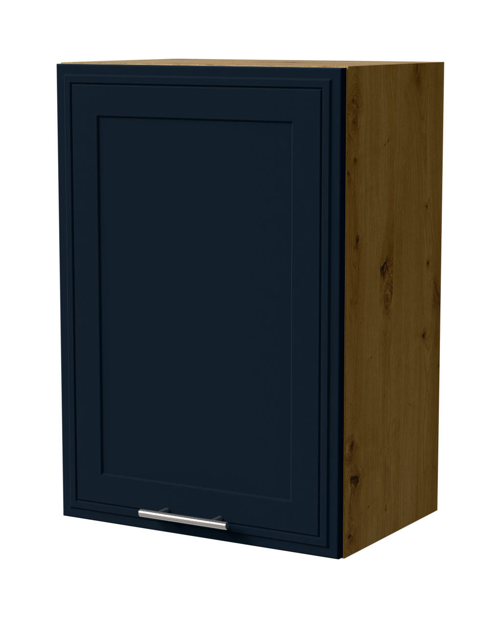 HÄNGESCHRANK Salo W2/50 Eiche Artisan / Indigo Matt 50 / 32,5 / 72cm - Eiche Artisan/Dunkelblau, Holz/Holzwerkstoff (50/72/32.5cm) - Feldmann-Wohnen