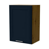 HÄNGESCHRANK Salo W2/50 Eiche Artisan / Indigo Matt 50 / 32,5 / 72cm - Eiche Artisan/Dunkelblau, Holz/Holzwerkstoff (50/72/32.5cm) - Feldmann-Wohnen
