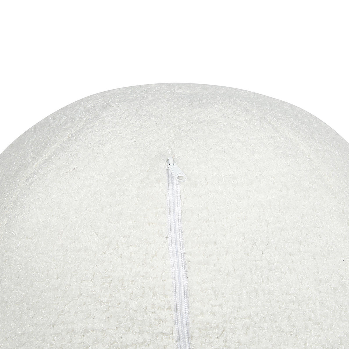 3-SITZER-SOFA Bouclé Weiß Leiren - Weiß, Textil (224/73/83cm) - Beliani