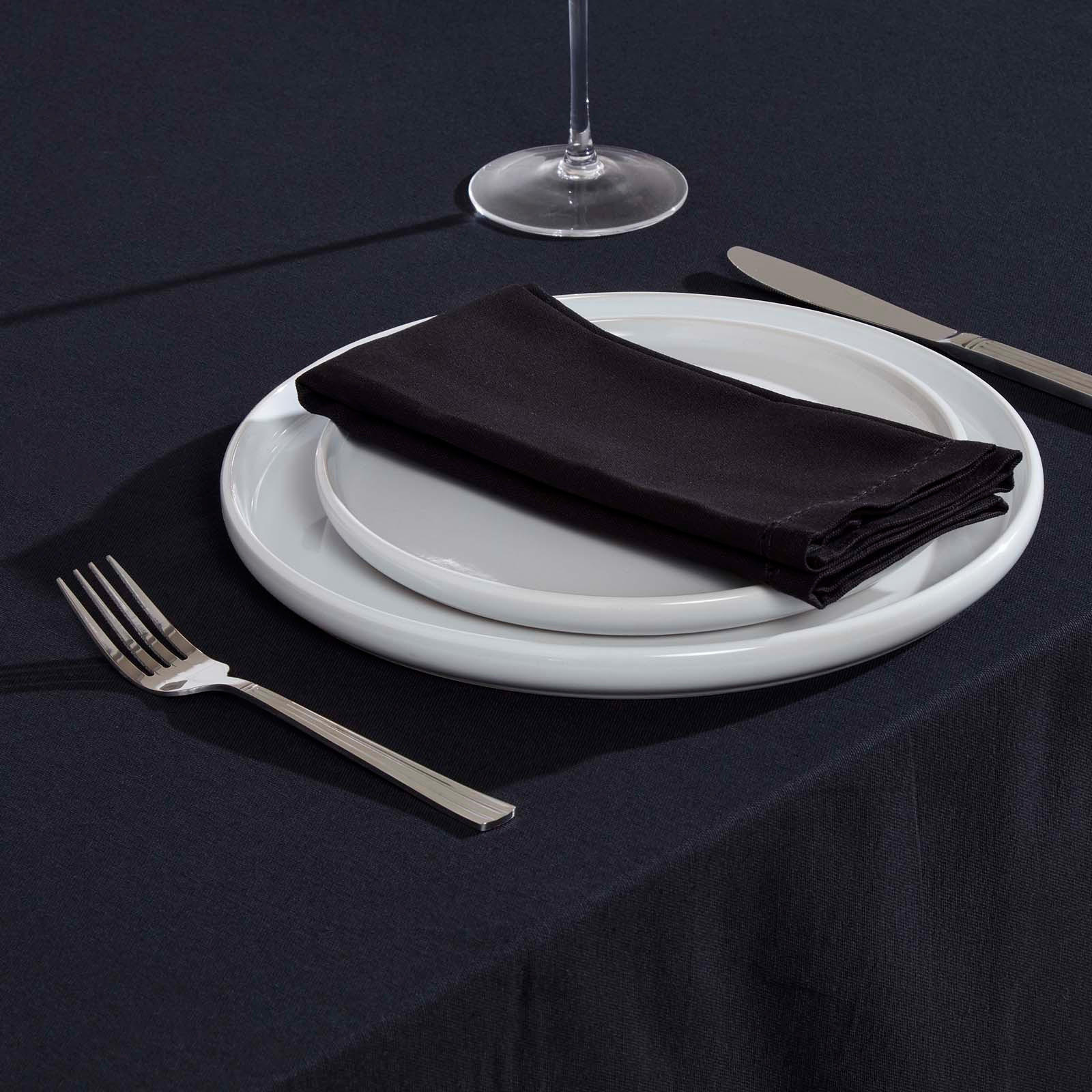 STOFFSERVIETTEN 4er-Set schwarz 45/45 cm, 100% Baumwolle - Schwarz, Textil (45/45cm) - Homescapes