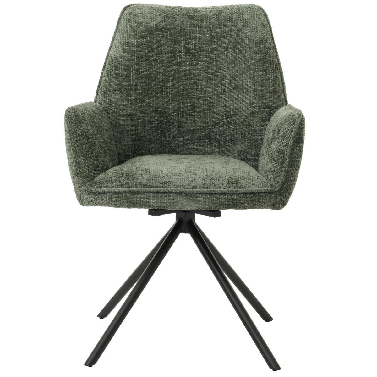 ESSZIMMERSTUHL Grün, Schwarz 6er-Set - Petrol/Schwarz, Textil (60/86/60cm) - MCW