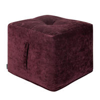 SITZWÜRFEL - Samt - Zwetschgefarben, Textil (47/42/47cm) - home24