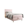BOXBETT FLO 100x200 Itaka 58, mit Matratze H3, Bonell und Topper, Rosa - Rosa, Holz/Textil (100/200cm) - Bedante