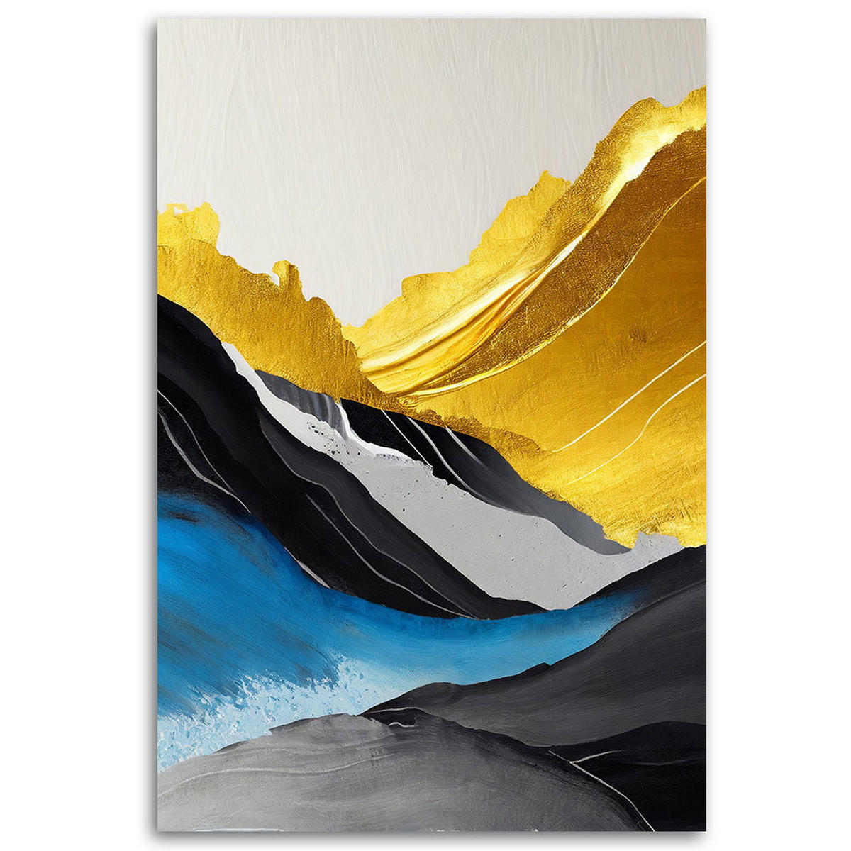 KUNSTDRUCK Gelb 80/120 cm - Gelb, Textil (80/120cm) - KUNSTLOFT