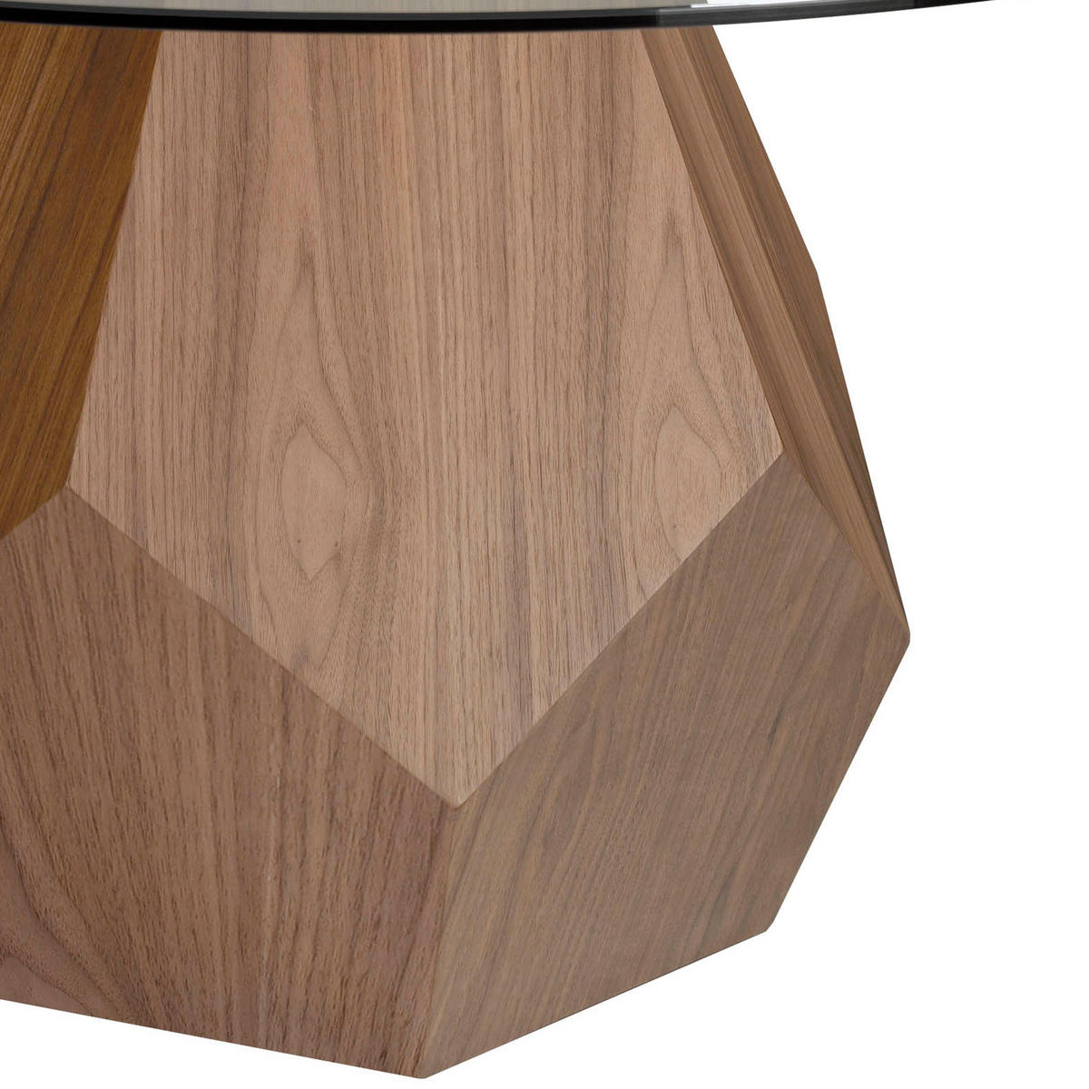 ESSTISCH Glas Walnuss 150/150/75 cm - Transparent/Walnussfarben, Holz (150/150/75cm) - ANGEL CERDA