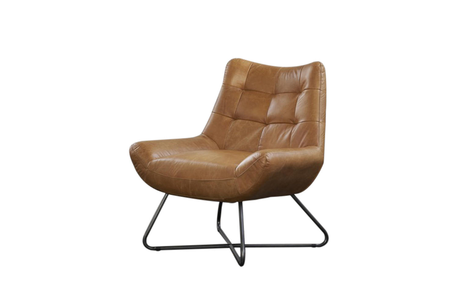 SESSEL SNOOZE Braun Leder - Dunkelbraun/Silberfarben, Leder (82/93/76cm) - KAWOLA