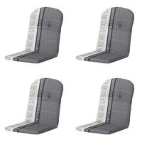 GARTENSTUHLKISSEN Madison 96/45 cm 4er-Set - Grau, Textil (45/8/96cm) - Madison