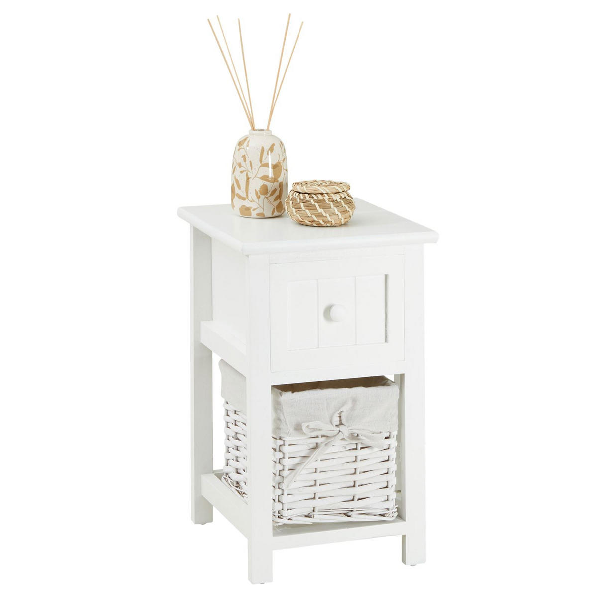 NACHTTISCH MESSINA - Weiß, Holzwerkstoff (28/46/31cm) - CARO-Möbel