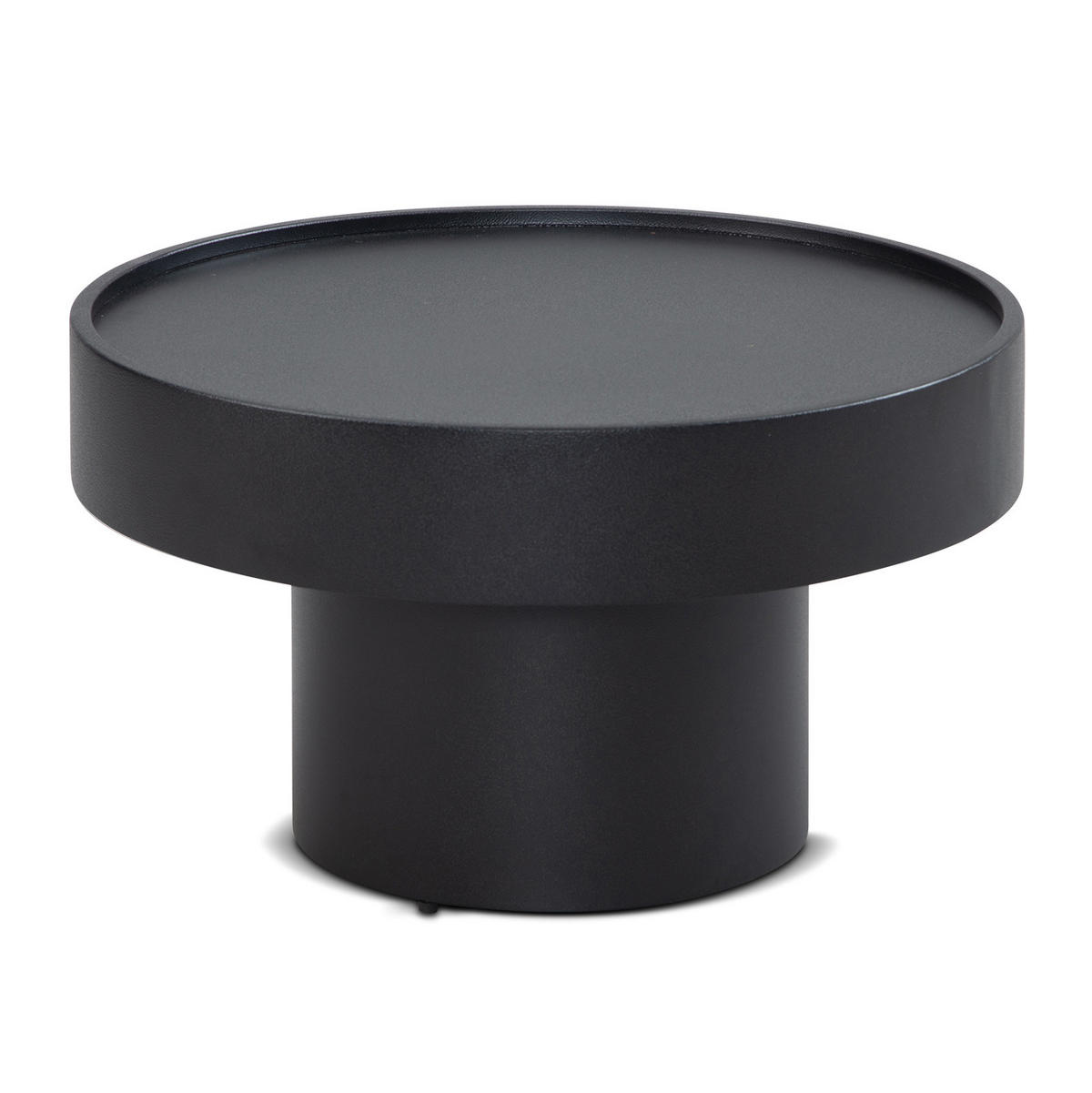 COUCHTISCH Schwarz Metall, Pilz-Design, Maße 60x60x36 cm - Schwarz, Metall (60/60/36cm) - KADIMA DESIGN