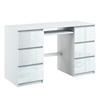 COMPUTERTISCH Bella B2 Weiß Hochglanz - Weiß Hochglanz, Holzwerkstoff (50/127/76cm) - roe furniture