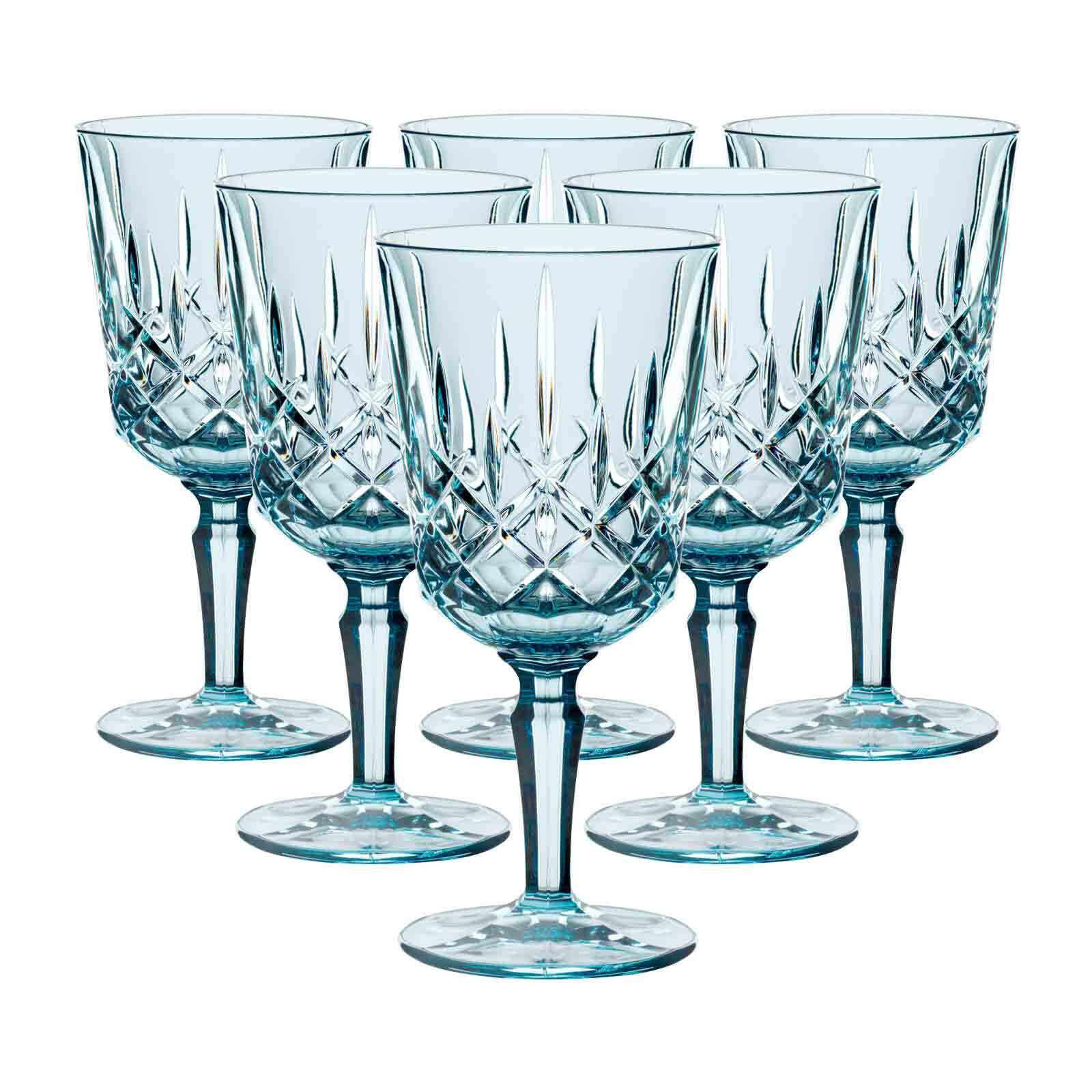 COCKTAIL- / WEINGLÄSER Noblesse Colors Aqua 355 ml 6er Set - Blau, Glas (0.355L) - Nachtmann