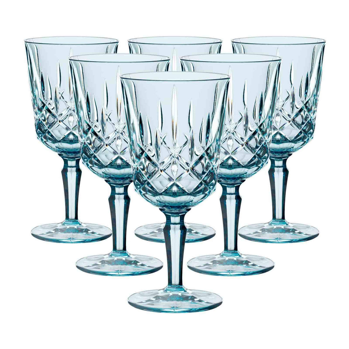 COCKTAIL- / WEINGLÄSER Noblesse Colors Aqua 355 ml 6er Set - Blau, Glas (0.355L) - Nachtmann