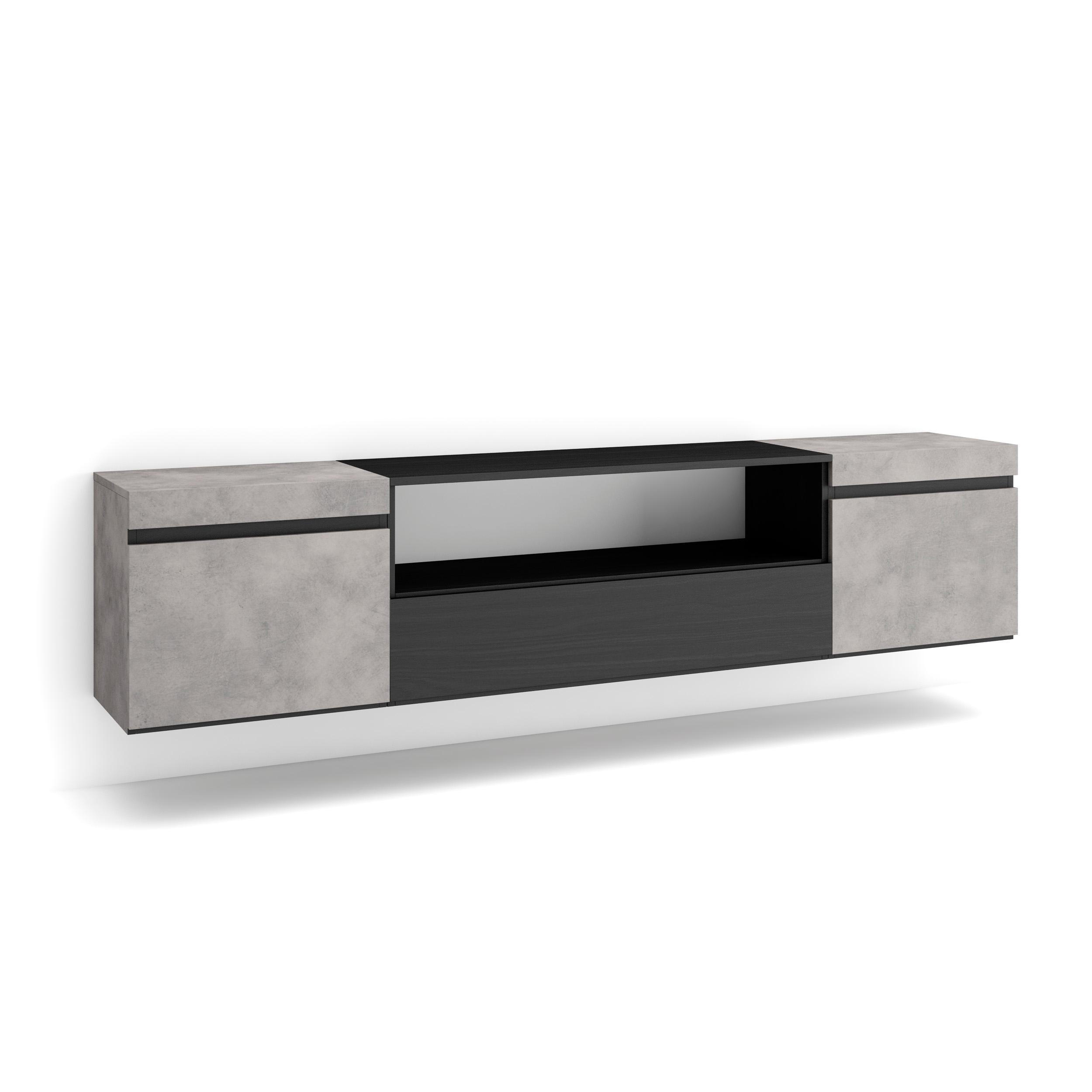 Skraut Home Lowboard Grau 200x45x35 cm