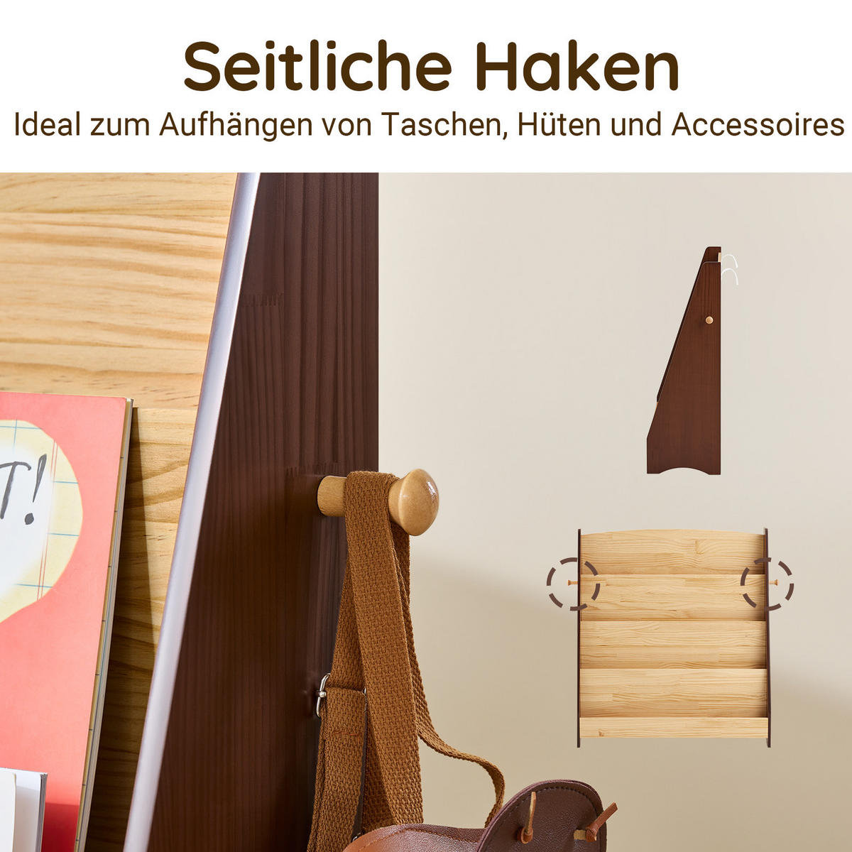 KINDERREGAL Natur - Naturfarben, Holzwerkstoff (91/89/30cm) - SoBuy
