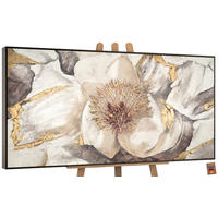GEMÄLDE Malve Schattenfugenrahmen Grau 200x100 cm - Grau, Holz (200/100cm) - YS-art gallery