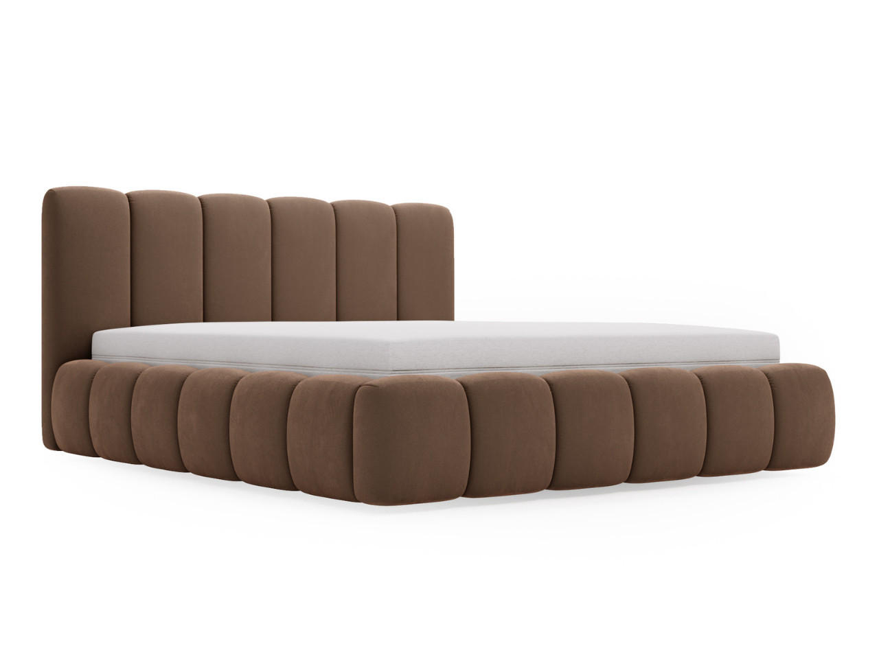POLSTERBETT Cloud 140x200 Braun - Braun, Textil (140/200cm) - Graingold