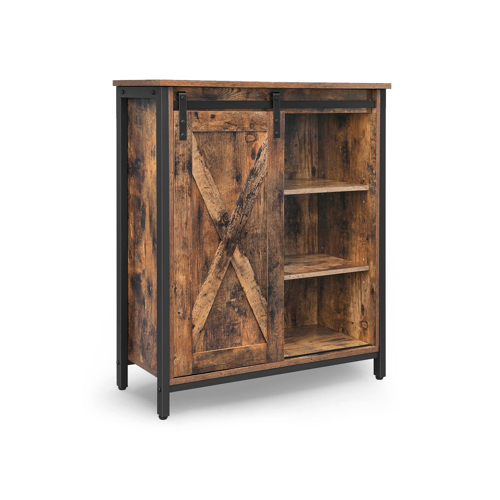 KÜCHENSCHRANK SIDEBOARD MIT SCHIEBETÜR - Braun, Holzwerkstoff (30/80/70cm) - Hansiro