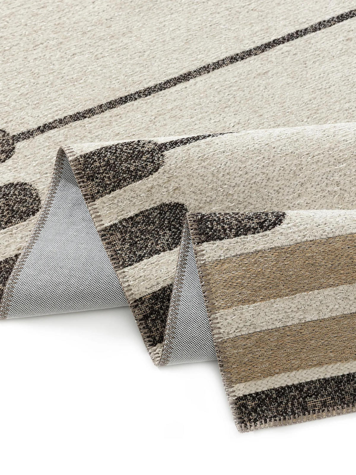 FLACHGEWEBETEPPICH Elena Beige/Braun 120x170 cm - Beige, Textil (120/170cm) - benuta Nest