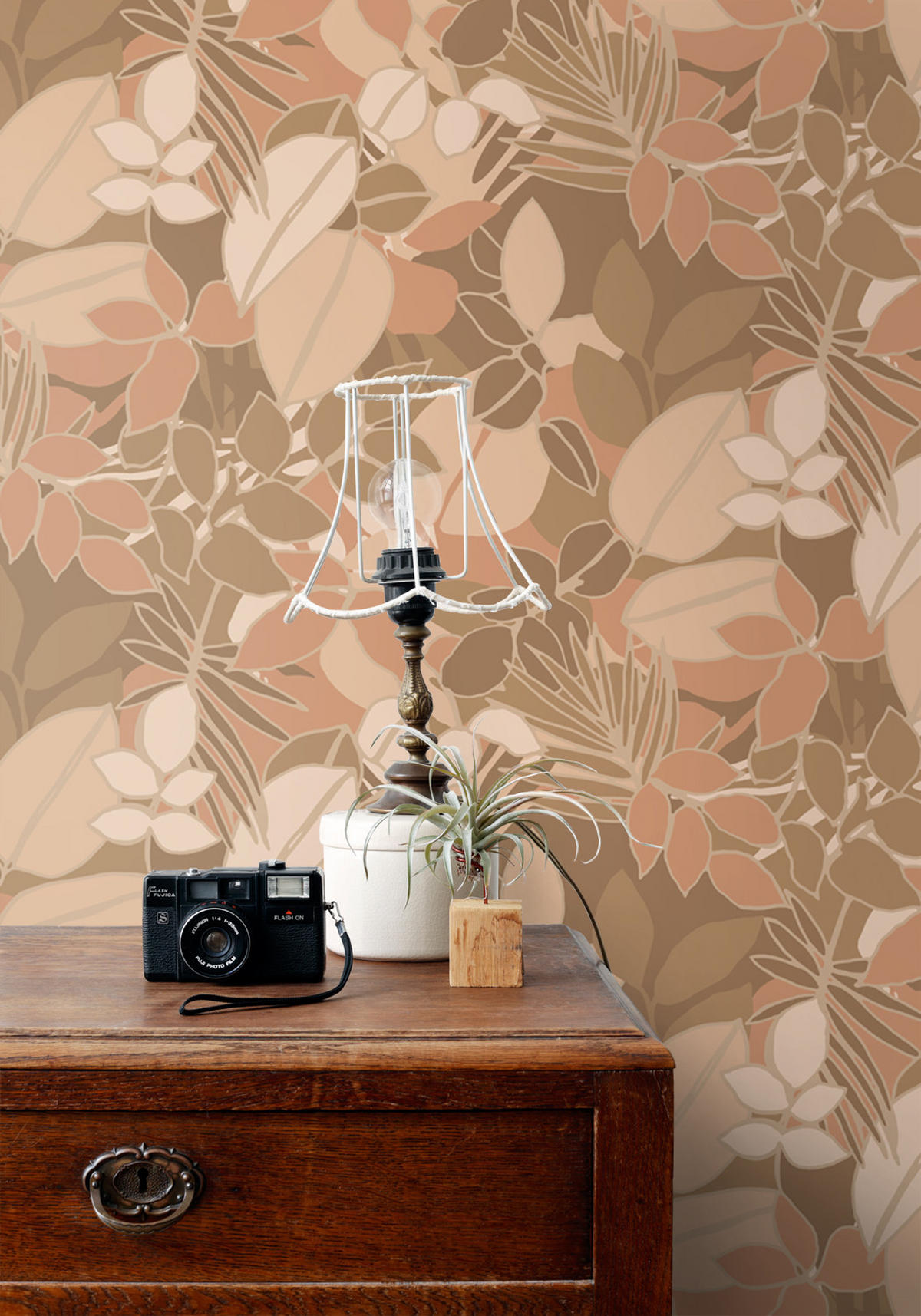 TAPETE Blätter 50 x 900 cm - Braun, Papier (50/900cm) - ESTAhome