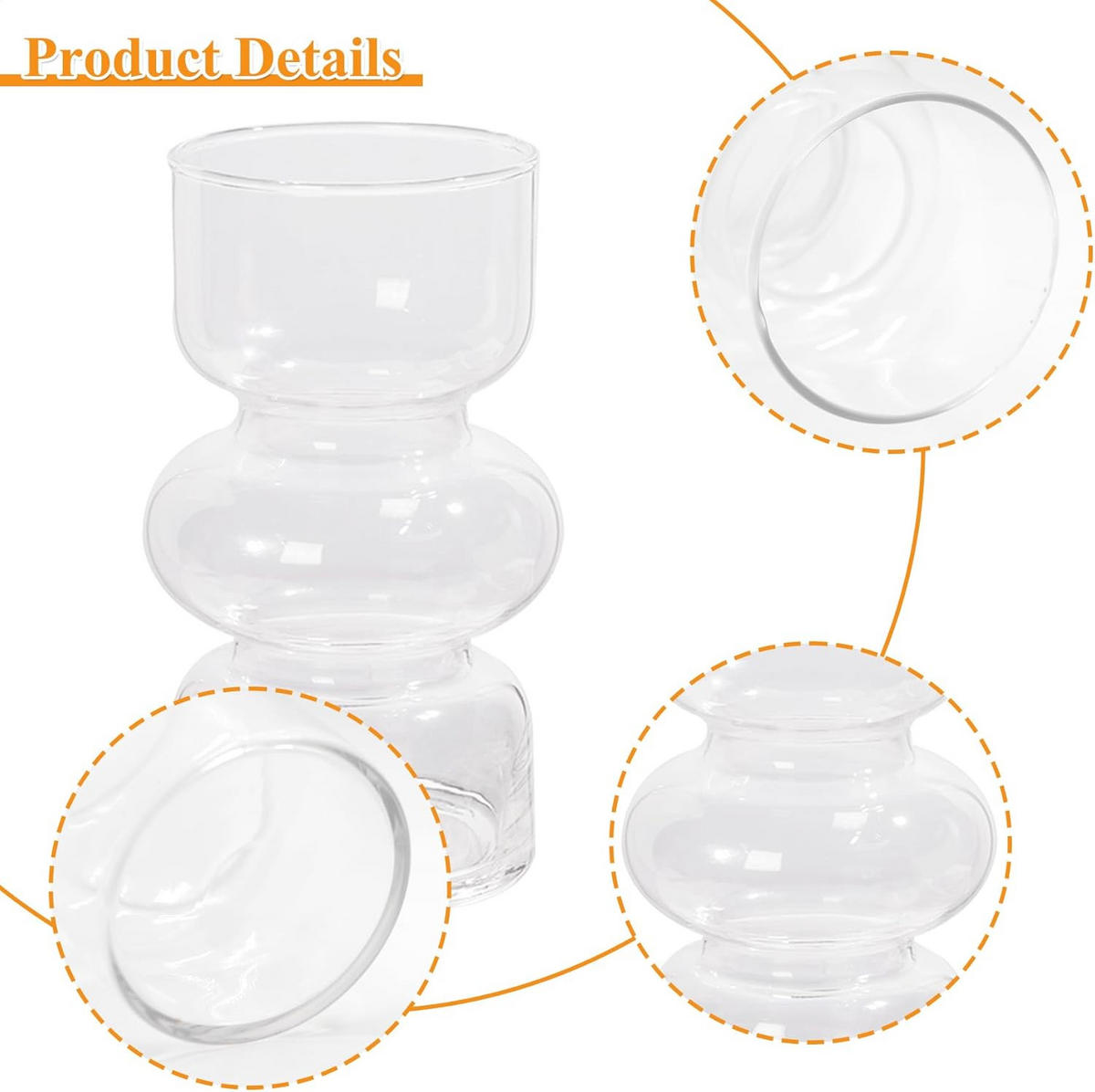 VASE Transparentes Glas - Transparent, Glas (10cm) - LIBRATON