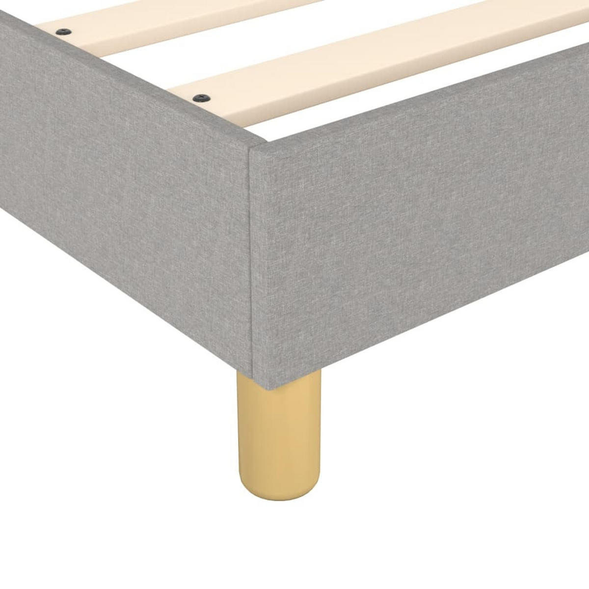 BOXBETT Mit Matratze Hellgrau 140/200 Cm Stoff - Weiß, Textil (140/200cm) - vidaXL