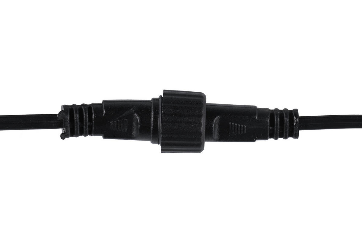 LED-GIRLANDE Filamentlampen 4 m warmweiß - Schwarz, Kunststoff (8000cm)