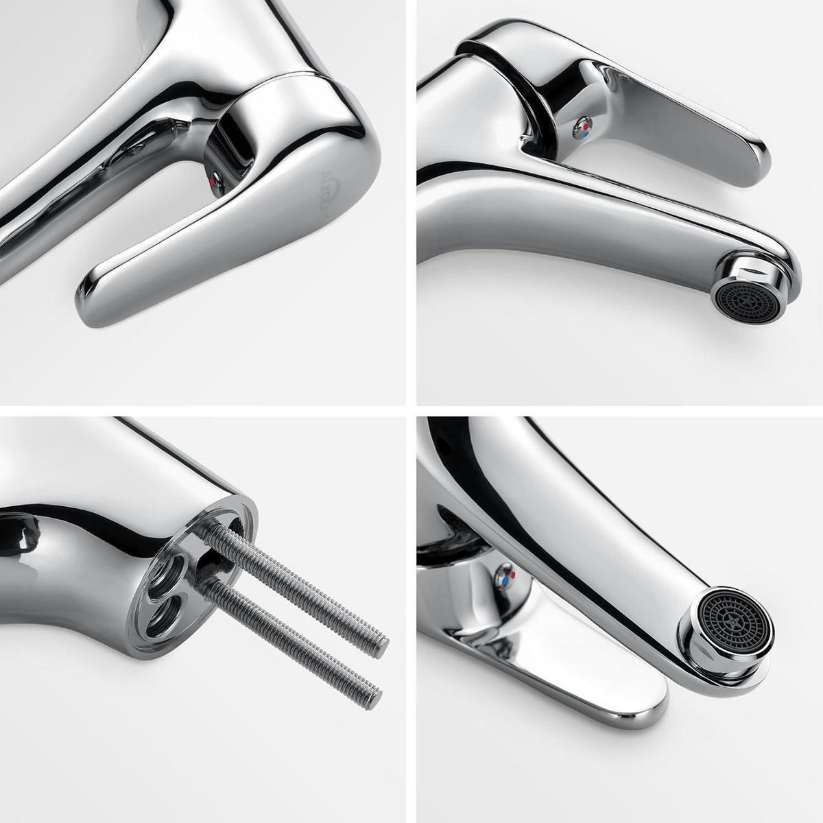 WASCHTISCHARMATUR Einhandmischer Chrom ohne Ablaufgarnitur - Silberfarben, Metall (17/6/22cm)