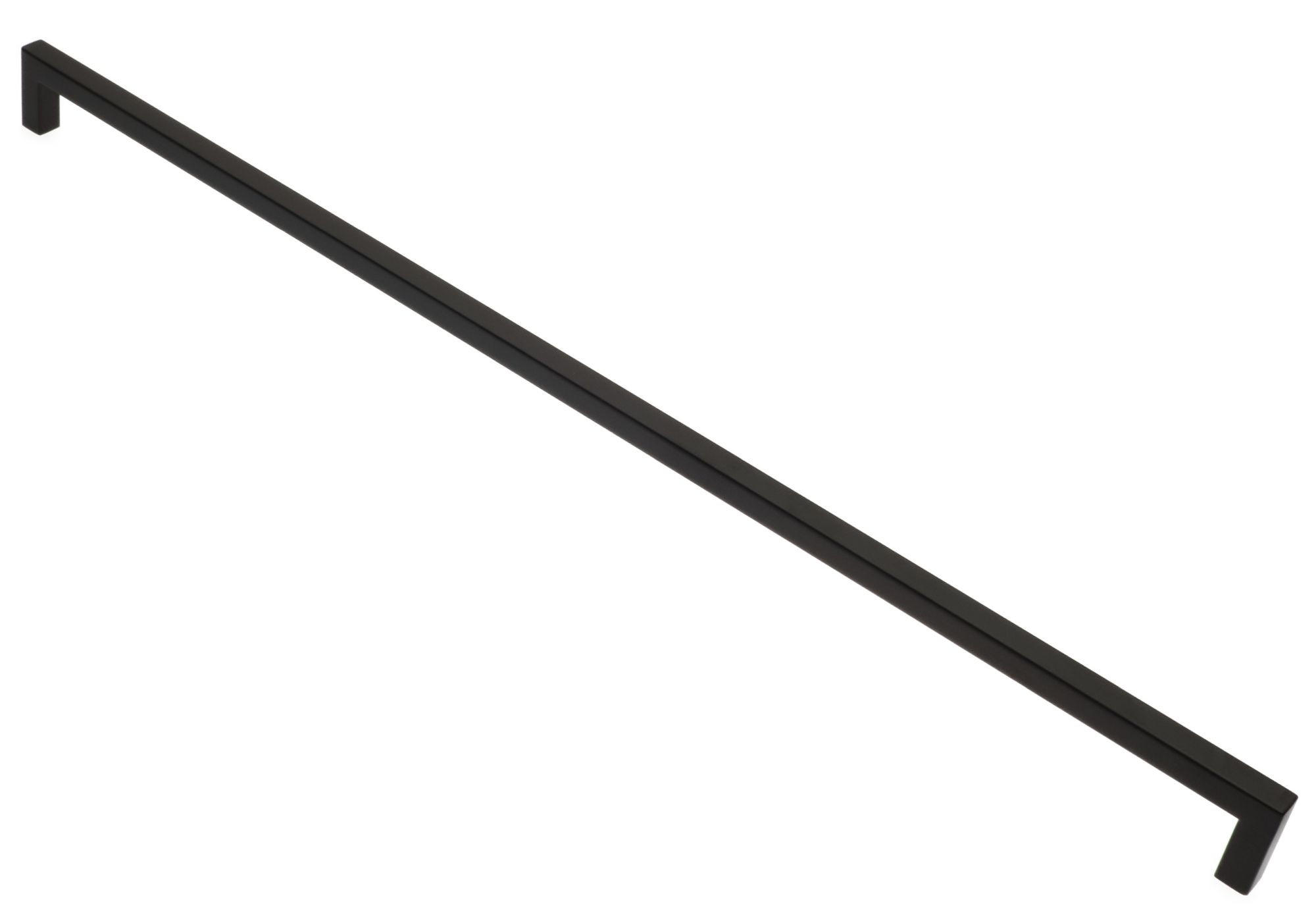MÖBELGRIFF BA 480mm Küchengriff Schwarz matt Schrankgriff schmal Türgriff eckig - Schwarz, Metall (1/3.2/49cm) - Livingpoint24