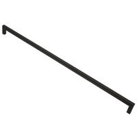 MÖBELGRIFF BA 480mm Küchengriff Schwarz matt Schrankgriff schmal Türgriff eckig - Schwarz, Metall (1/3.2/49cm) - Livingpoint24