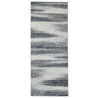 TEPPICHLÄUFER SARI dunkelgrau abstrakt 100/500 cm - Dunkelgrau, Textil (100/500cm) - Tapiso
