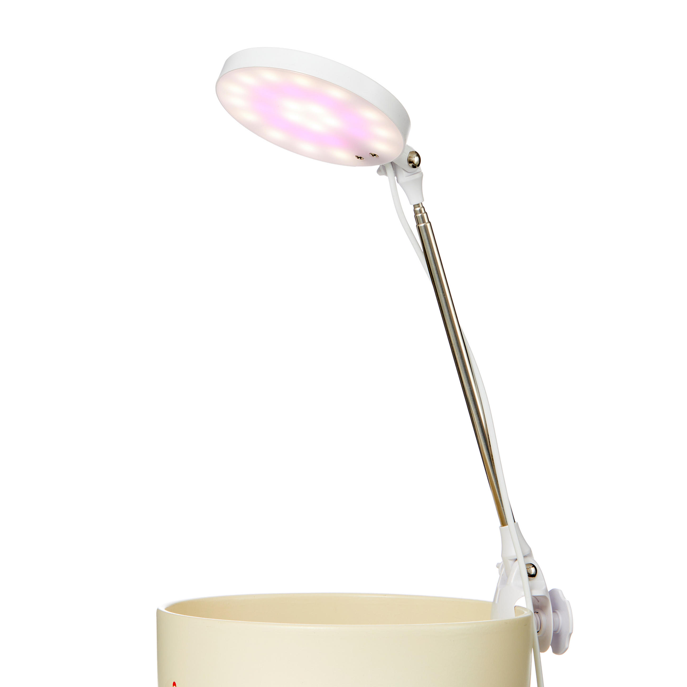 LED-PFLANZENLEUCHTE - dimmbar mit Timerfunktion und Klipphalterung für Töpfe, USB-betrieben - Weiß, Kunststoff (10/79.3/10cm) - Northpoint