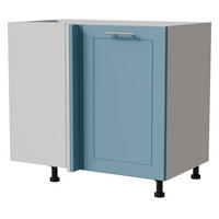 ECKVERBINDUNGSSCHRANK Bari D13U/90 Weiß / RAL 5024 pastellblau 90 / 50 / 82cm - Blau/Weiß, Holz/Holzwerkstoff (90/82/50cm) - Feldmann-Wohnen