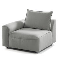 MODULSESSEL - Hellgrau, Holz/Textil (104/82/99cm) - home24