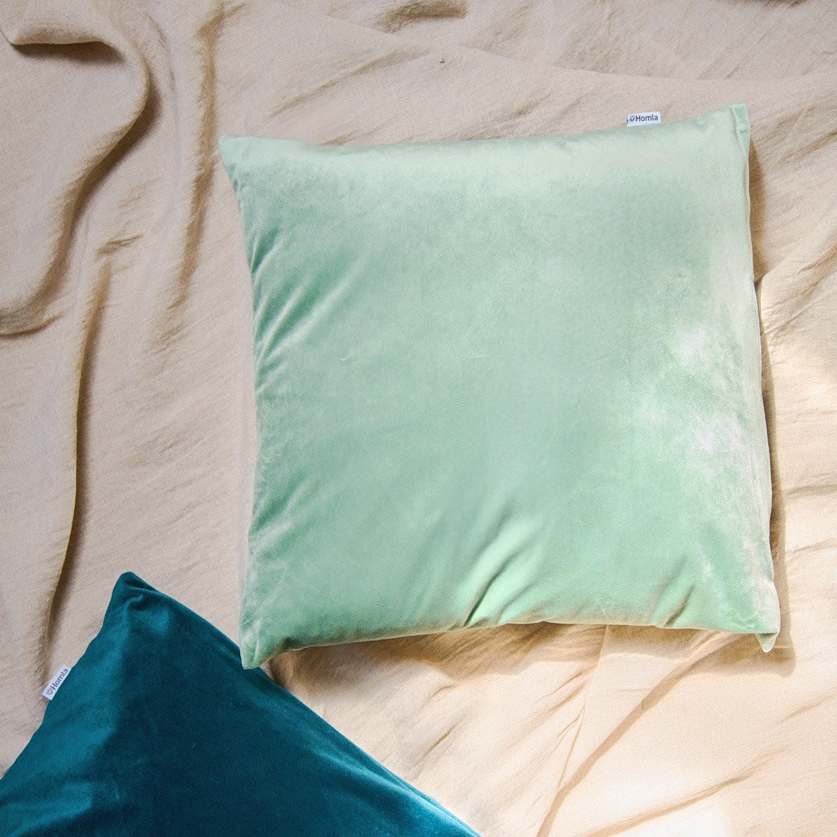 KOPFKISSENBEZUG Gosta Pistazie 45/45 cm - Hellgrün, Textil (45/45cm) - Homla