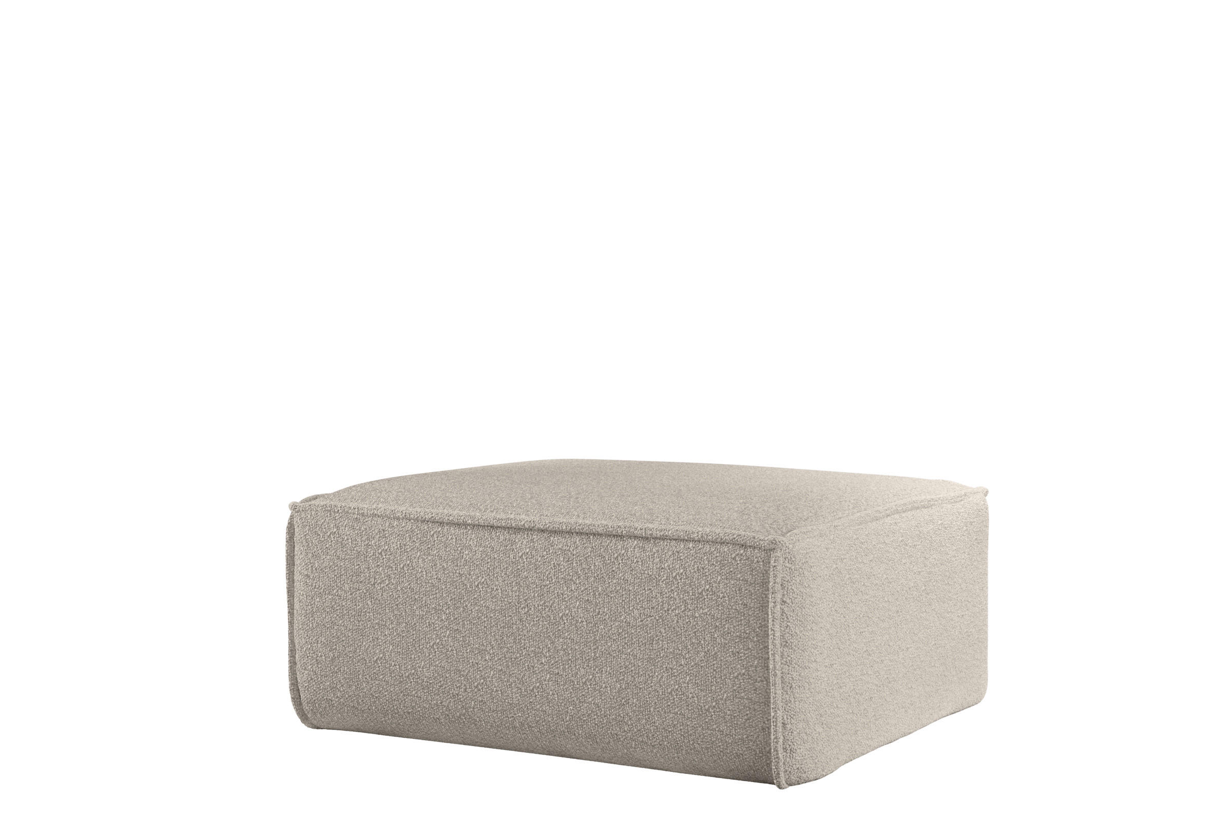 POLSTERHOCKER Celes Premium Ascot Bukla - Beige, Holzwerkstoff/Textil (85/40/85cm) - Fun Möbel