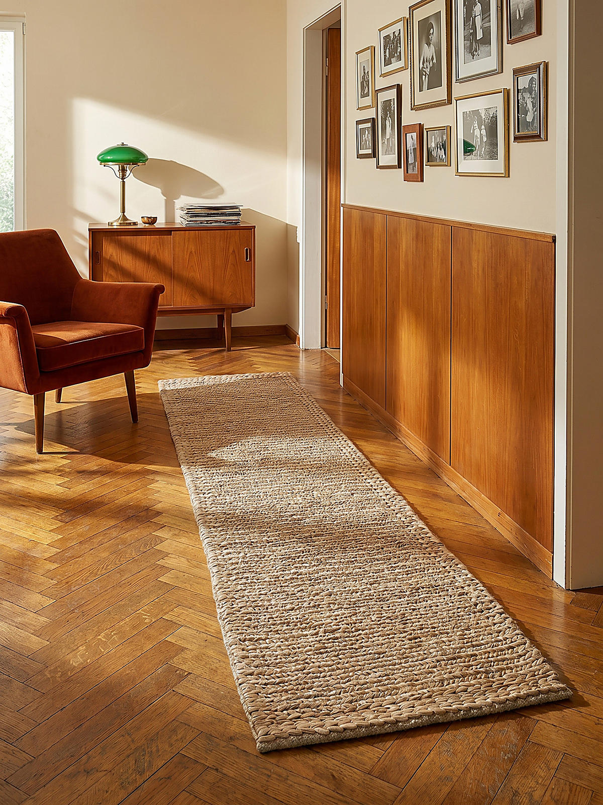 TEPPICH handgewebt CHASE, mit Struktur, Natur, 60 x 230 cm - Beige, Textil (230/60cm) - KADIMA DESIGN
