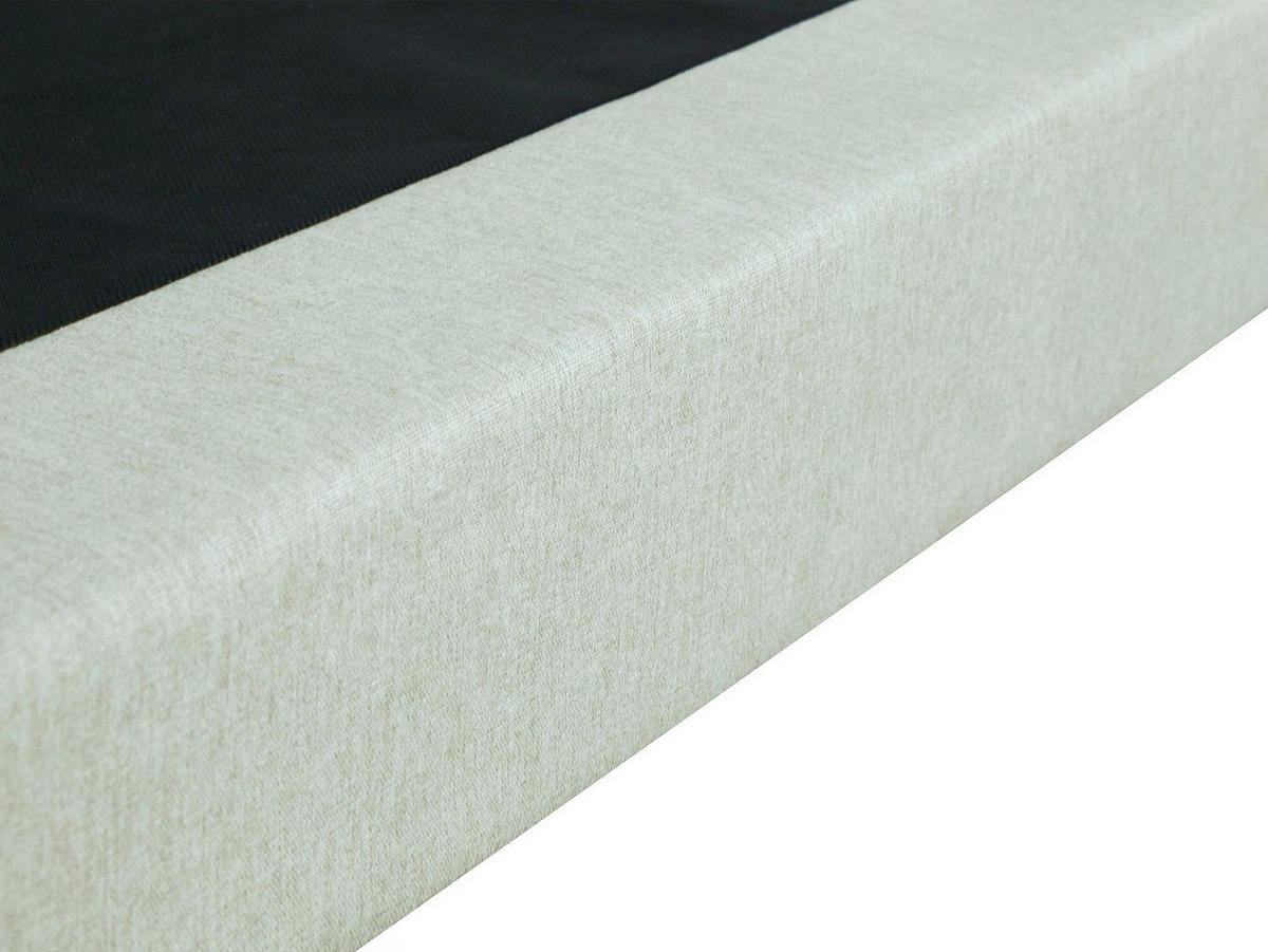 BETTGESTELL mit Lattenrost - 2 Personen - stoff - beige Kozani - Beige, Holz/Textil (160/200cm) - Vente-Unique