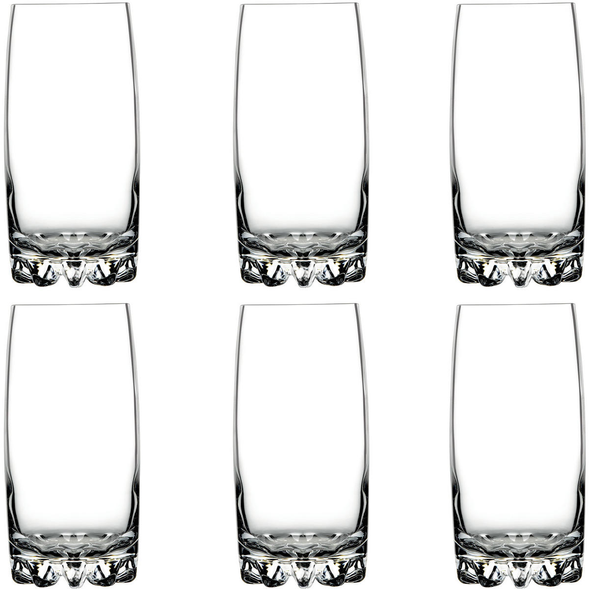 KADAX Gläser-Set für Saftgetränke, 6-tlg. 365 ml - Transparent, Glas - KADAX