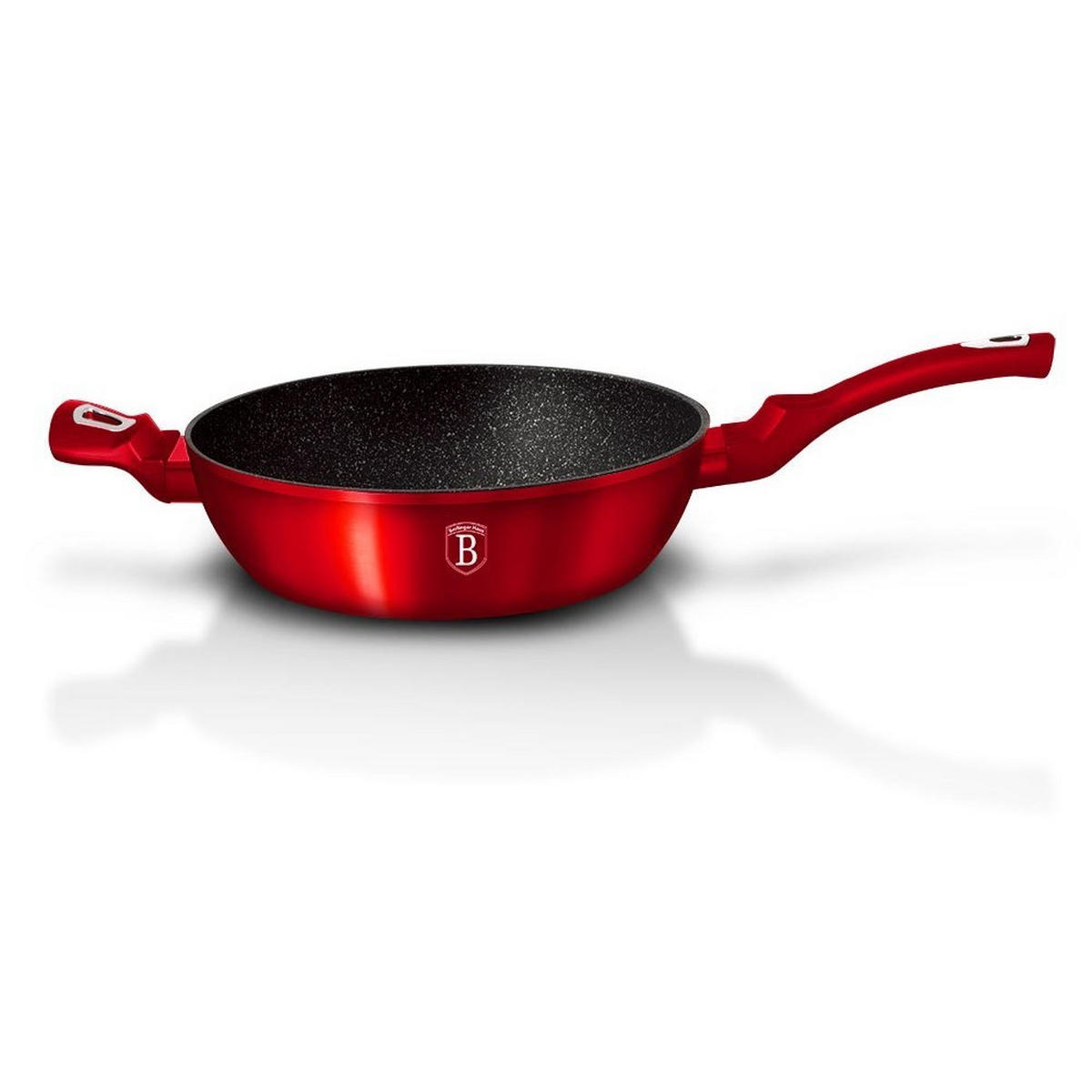 PFANNE Rot 32/32/7.8 cm BH1261 - Rot, Metall (32cm) - Berlinger Haus