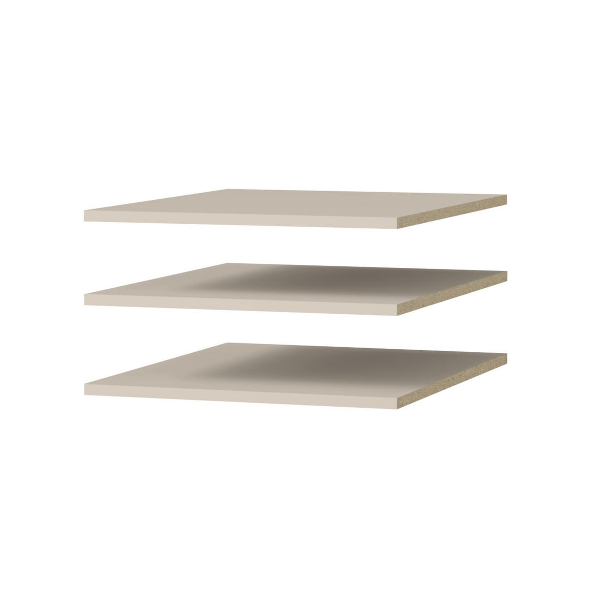 EINLEGEBÖDEN für Schrank Napoli 1D 50 Kaschmir (3 Stück) - Kaschmir/Silberfarben, Holzwerkstoff/Kunststoff (47/35/55cm) - mzm24