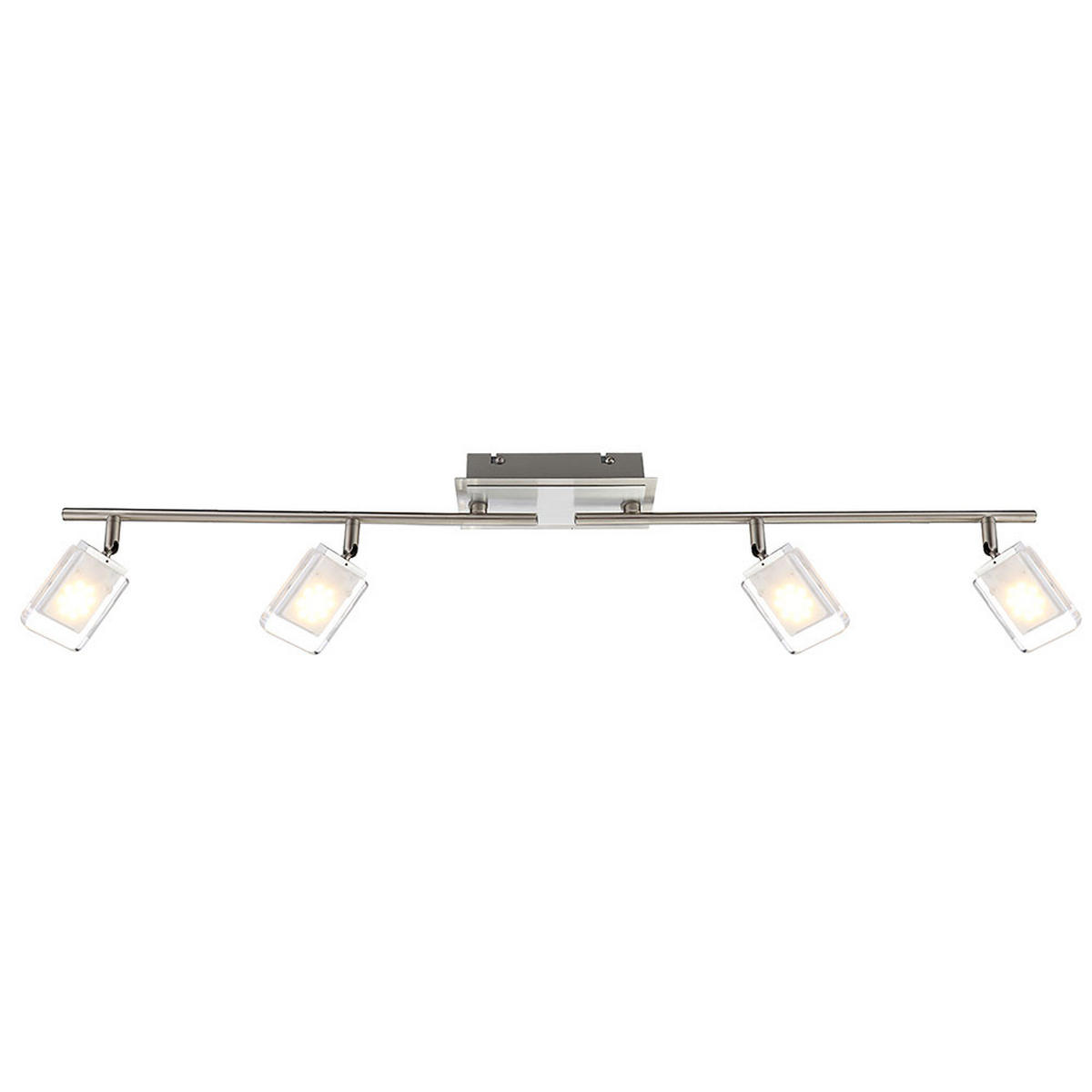 LED DECKENLEUCHTE Spotstrahler Silber - Silberfarben, Metall (90/18/20cm) - Globo Lighting