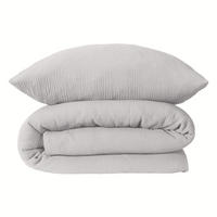 BETTWÄSCHESET Molly - Musselin - 2-teilig - 135 x 200 cm - Hellgrau - Hellgrau, Textil (135/200cm) - SCHIESSER