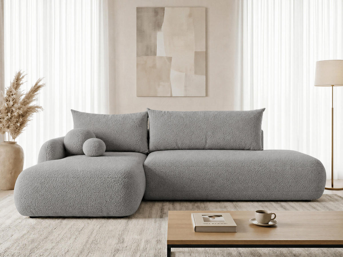 ECKSOFA Neto, Seite: Links - Schwarz/Grau, Holz/Kunststoff (300/187cm) - Sofnet