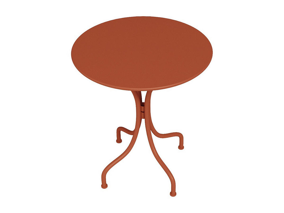 GARTENTISCH - 2 -Sitzer - Stahl - terracotta - MIRMANDE - Braun, Metall (60/60/70cm) - Vente-Unique