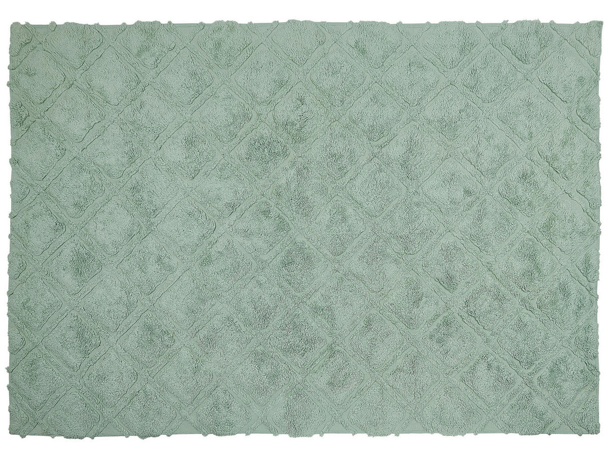 KURZFLOR-TEPPICH Hatay 230/160 cm - Grün, Textil (160/230cm) - Beliani