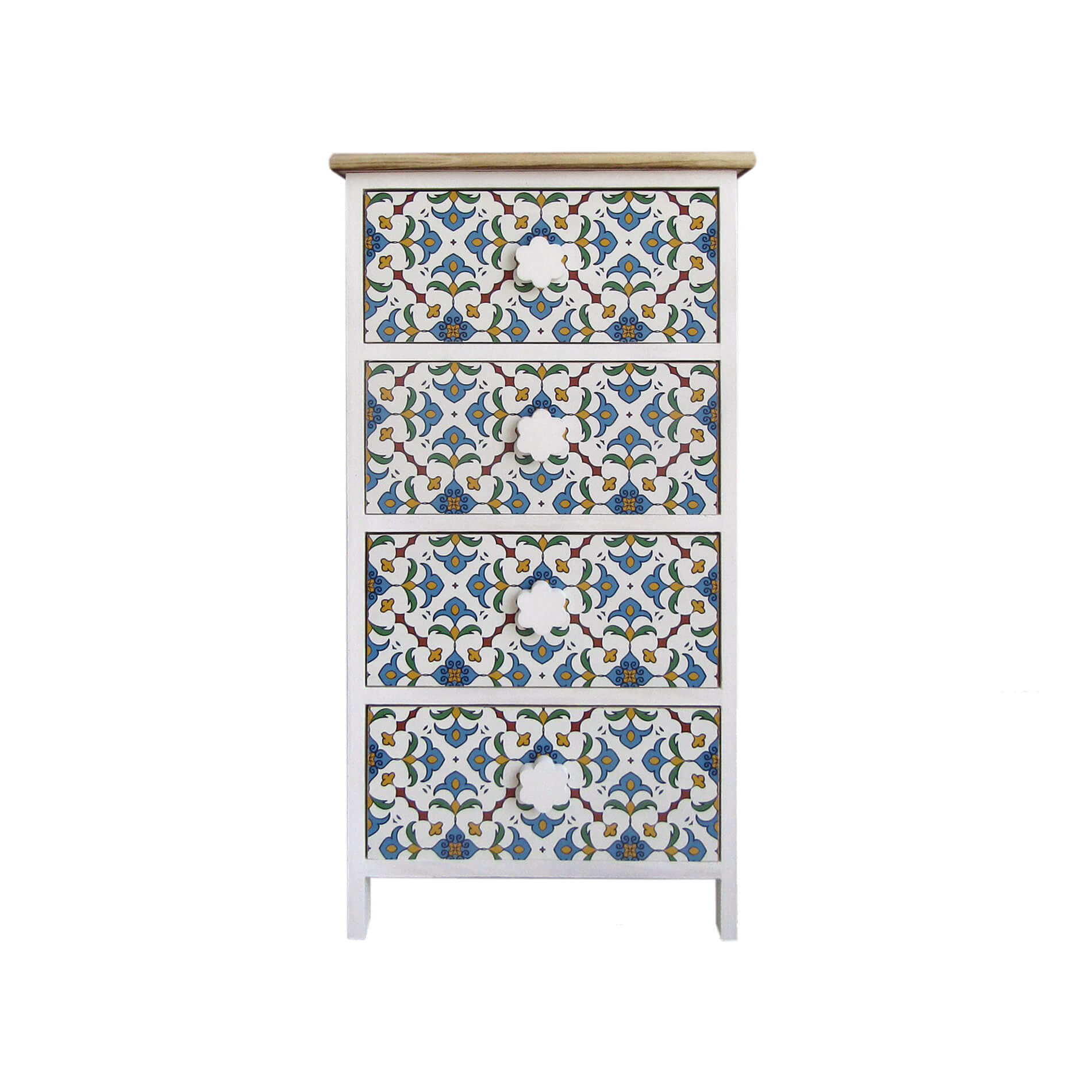 Mobili Rebecca Kommode Weiß 30x76x40 cm