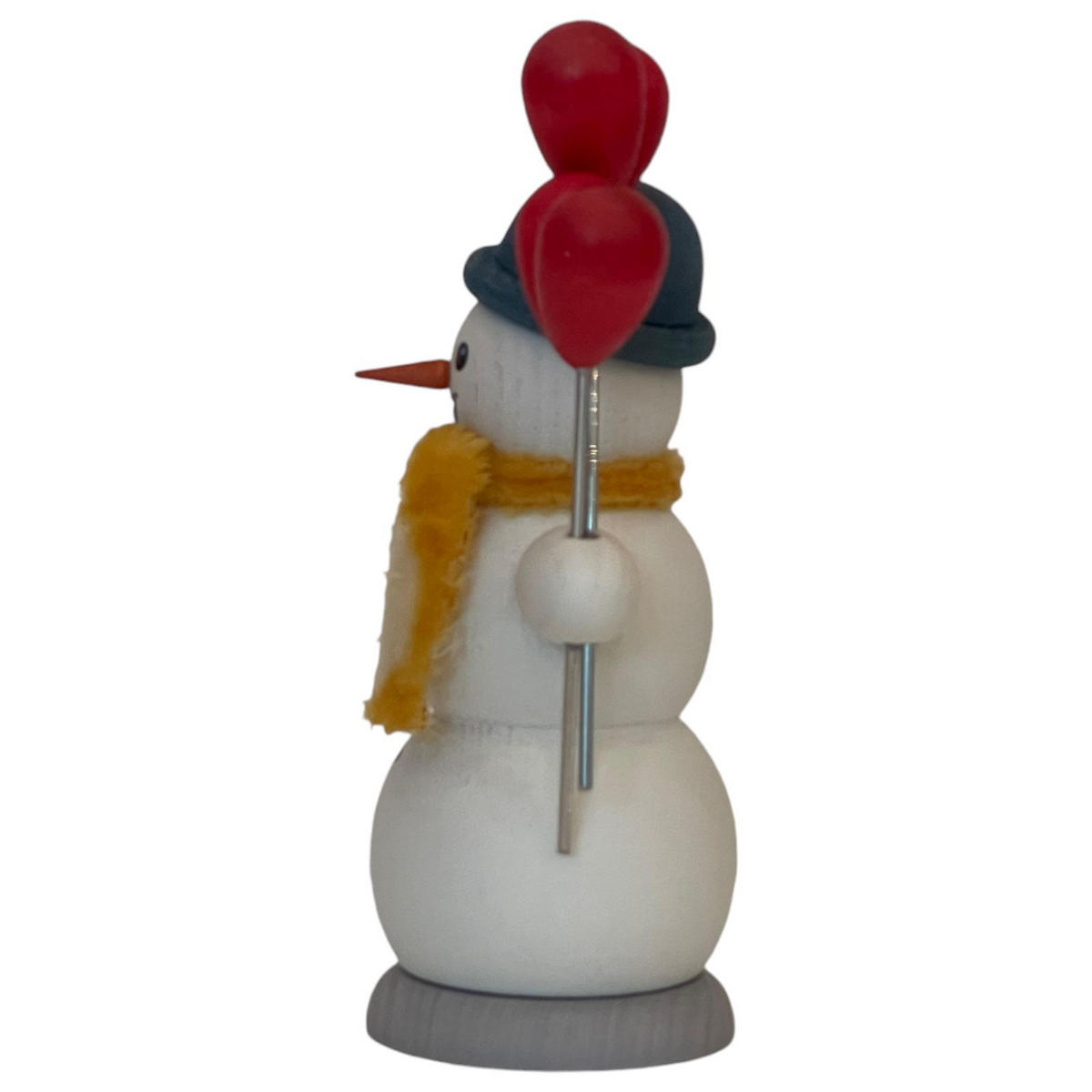 RÄUCHERFIGUR Räuchermännchen Schneemann mit Herzen 13 cm - Multicolor, Holz (6/13/10cm)