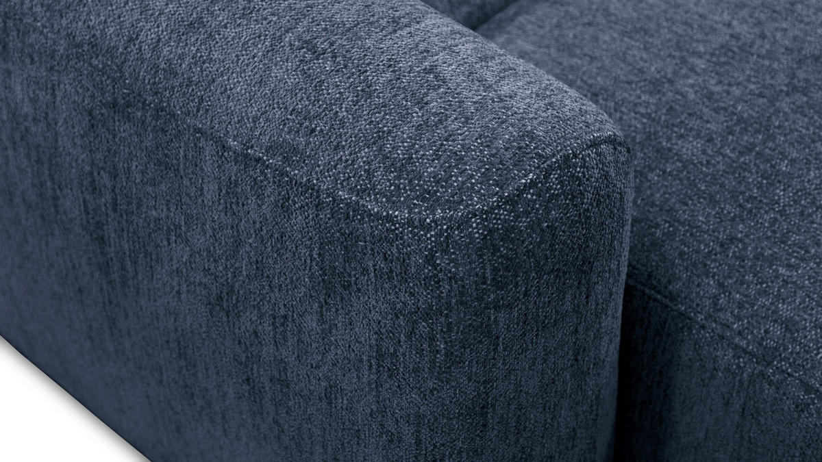 ECKSOFA NERO 4-Sitzer, dunkelblau - Schwarz/Dunkelblau, Holz/Textil (272/81/159cm) - Courtois Laville