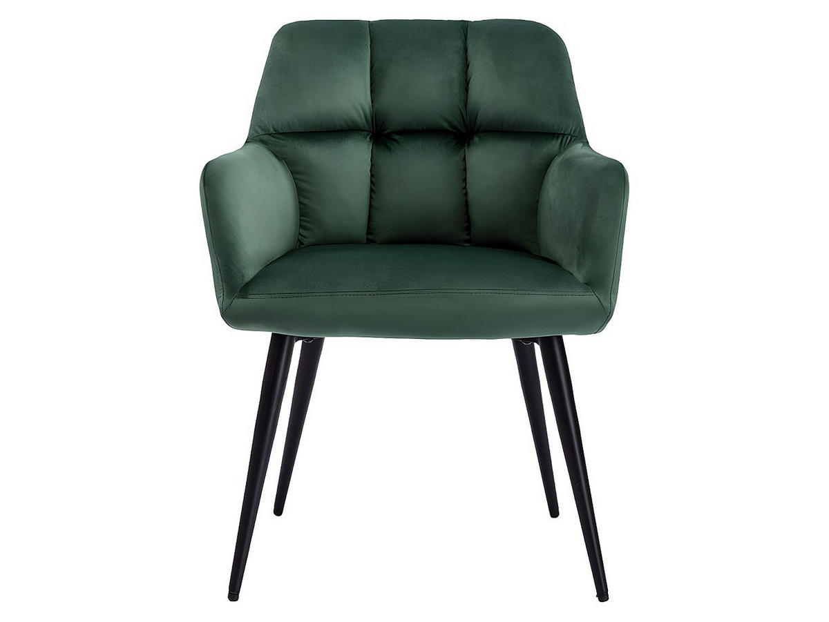 STUHL 6er-Set - Samt & Metall - Grün - PEGA - Grün, Textil (62/78/58.5cm) - Pascal Morabito