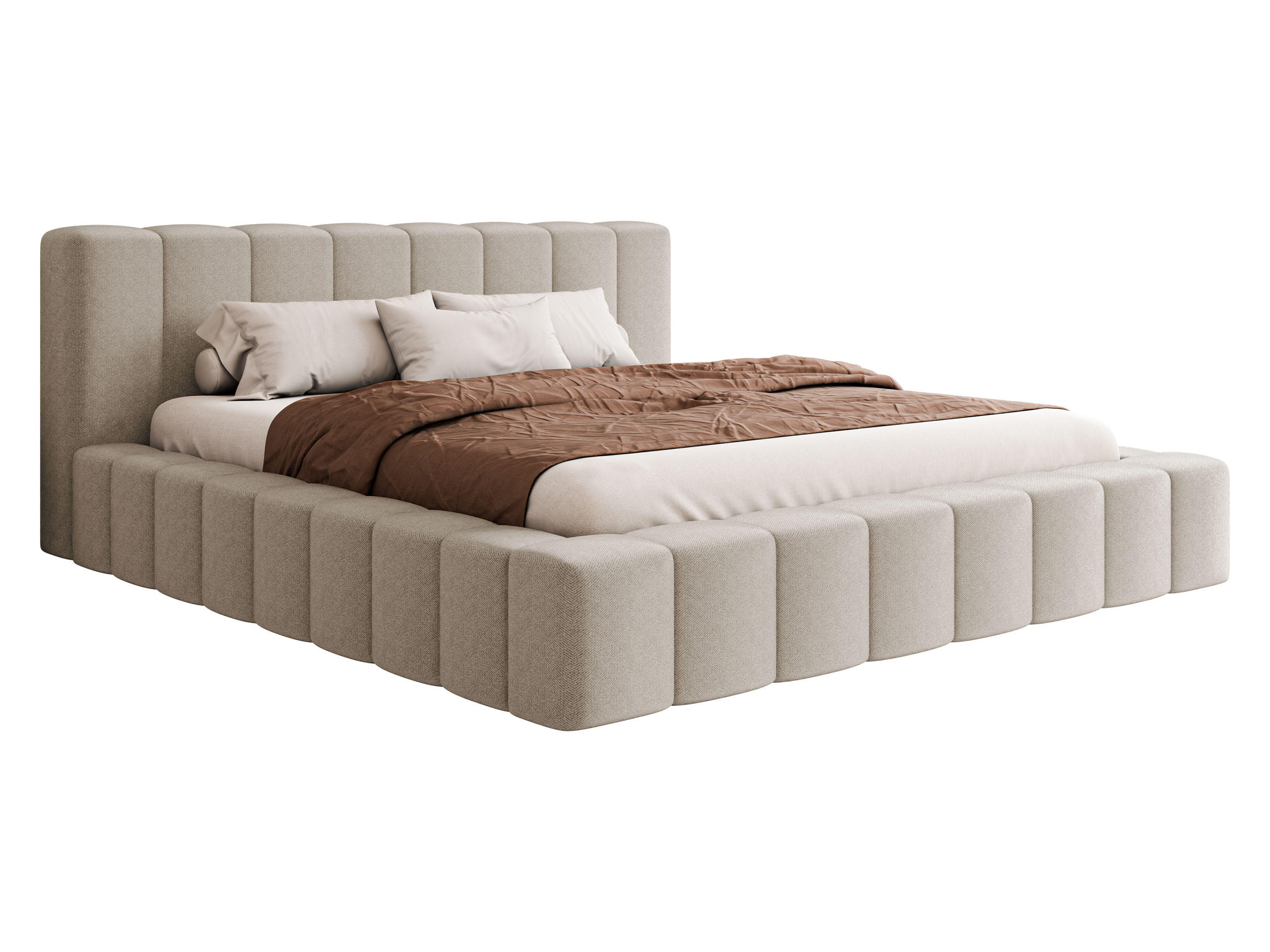 POLSTERBETT Makira - Kaschmir, Holz/Holzwerkstoff (140/200cm) - MIRJAN24